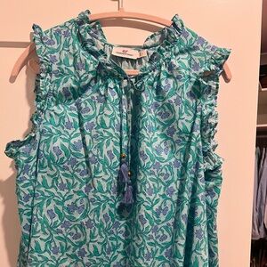 Ruffled Sleeveless top